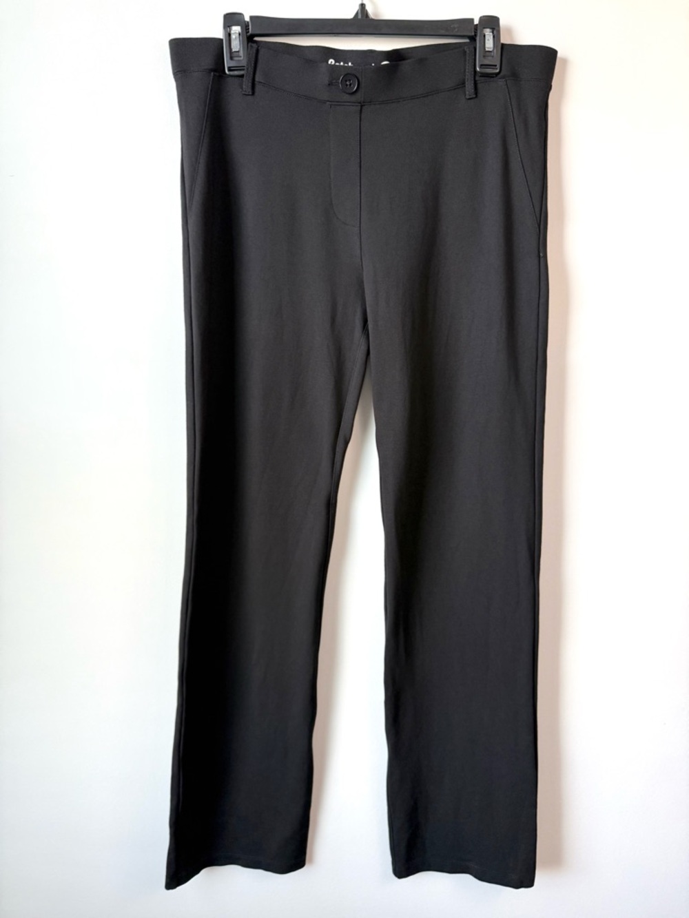 Betabrand Career Straight Leg Yoga‎ Pants Black L Stretch Ponte